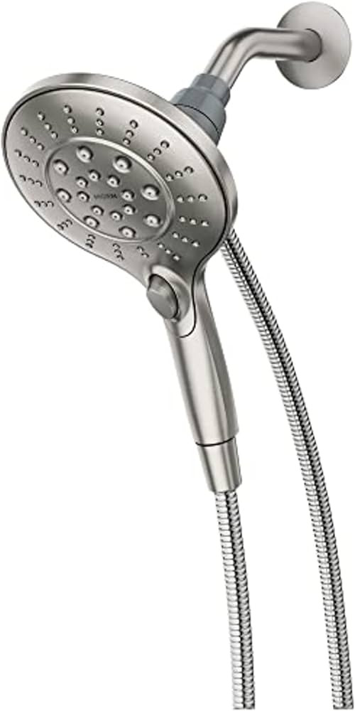 Moen Engage Spot Resist Brushed Nickel Magnetix Six-Function 5.5-Inch Handheld Showerhead with Ma... | Amazon (US)