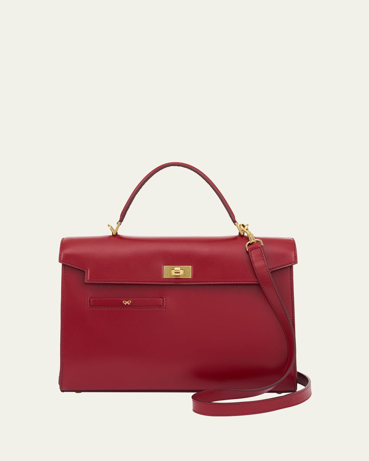 Mortimer Shiny Leather Top-Handle Bag | Bergdorf Goodman