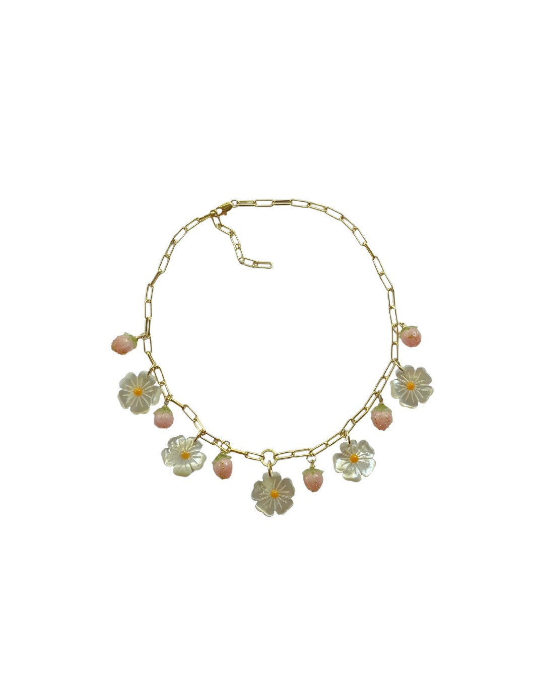 LIMITED EDITION: Daisy & Strawberry Necklace | Nicola Bathie Jewelry