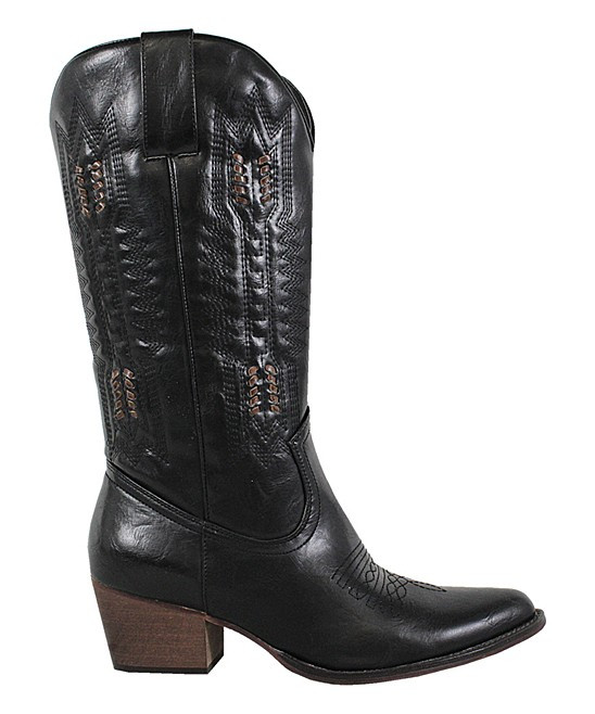 Western Girl Women's Casual boots black - Black Debra Cowboy Boot - Women | Zulily