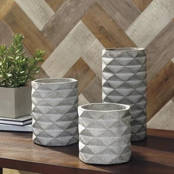 Ashley Furniture Charlot Vase (Set of 3)-A2000312 Charlot Vase Set 3CN - Gray | Walmart (US)