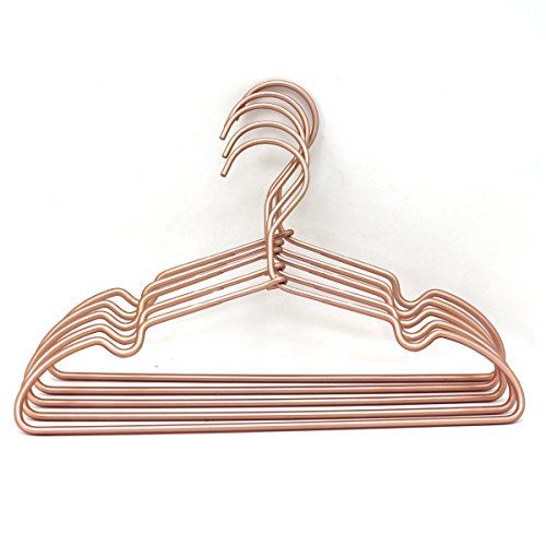 Koobay 10ps/lot 12" Matt non-slip Copper Gold Aluminium Children Top Clothes Hangers for Closet Orga | Amazon (US)