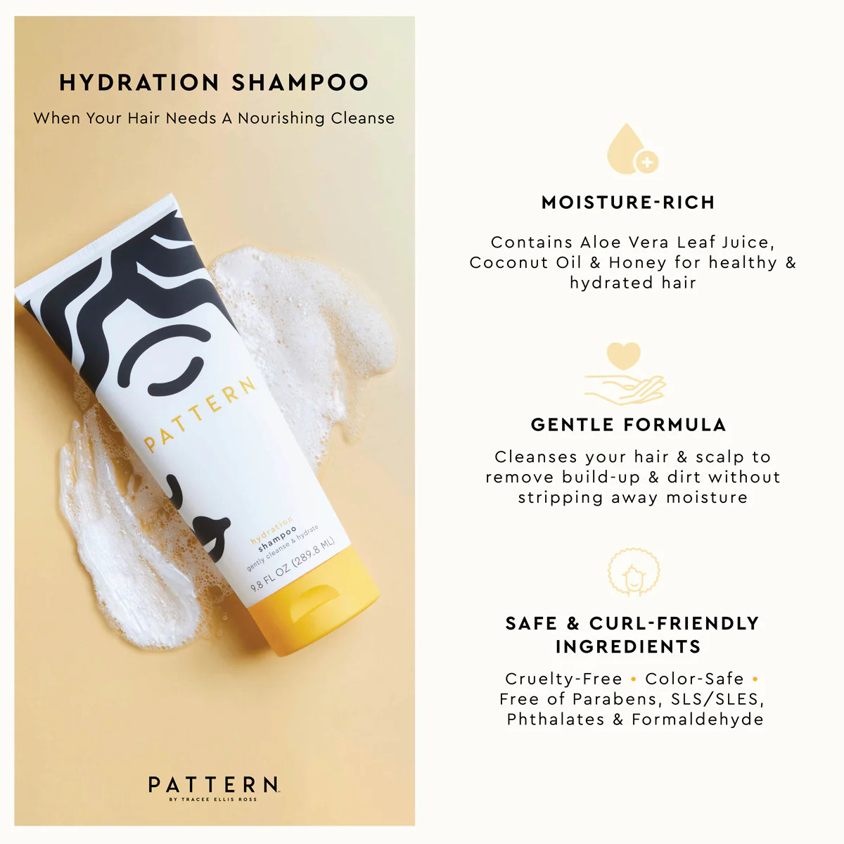 Hydration Shampoo: Moisturizing Shampoo For Curly Hair | PATTERN | Pattern Beauty