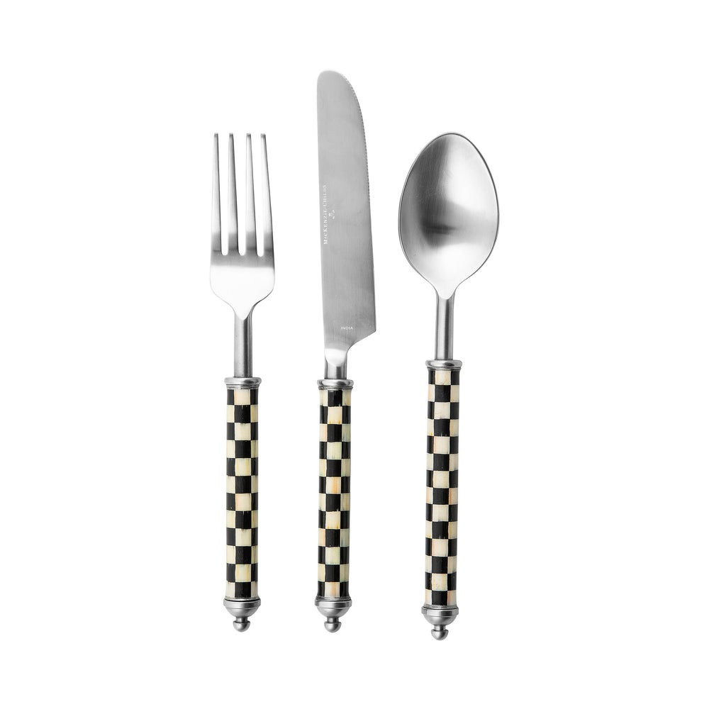 Courtly Check Supper Club 3-Piece Place Setting | MacKenzie-Childs