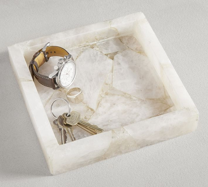 Quartz Stone Catchall, Square | Pottery Barn (US)