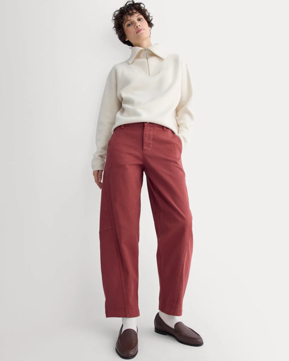 Twisted Seam Barrel Pant | Henna Red | Everlane
