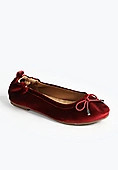 SuperCush Gwen Velvet Bow Scrunch Back Ballet Flat | Maurices