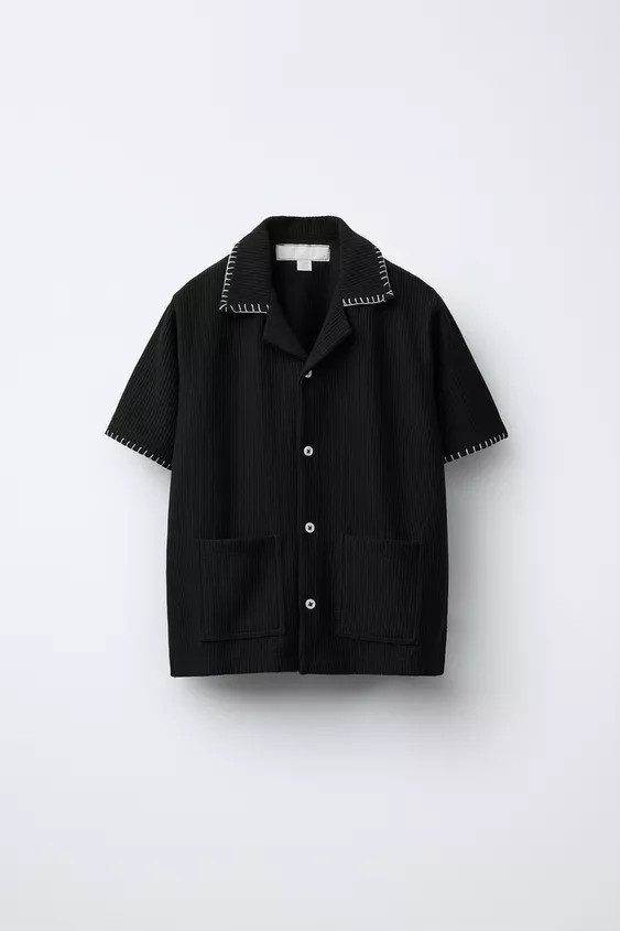 TOPSTITCHED OTTOMAN SHIRT | Zara US
