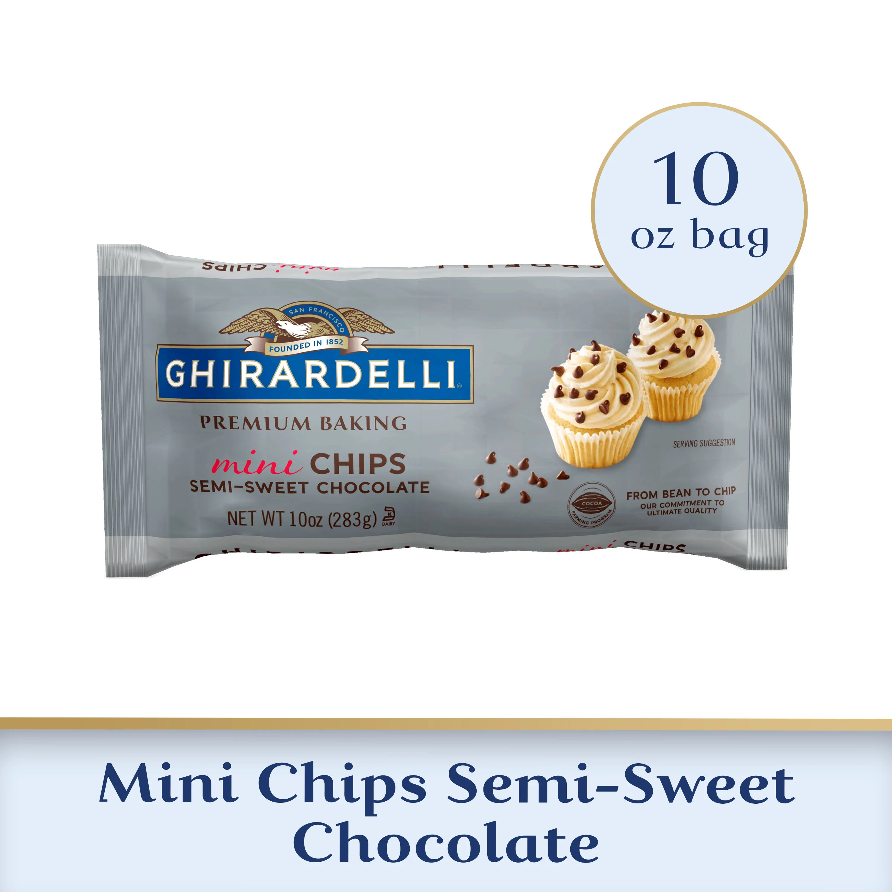 GHIRARDELLI Mini Semi-Sweet Chocolate Premium Baking Chips, 10 oz Bag | Walmart (US)