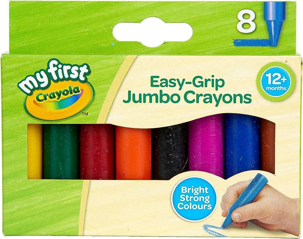 CRAYOLA MyFirst Jumbo Crayons - Assorted Colours (Pack of 8) | Easy-Grip Colouring Crayons Perfec... | Amazon (US)