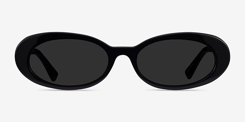 Winona - Oval Black Frame Sunglasses For Women | Eyebuydirect | EyeBuyDirect.com