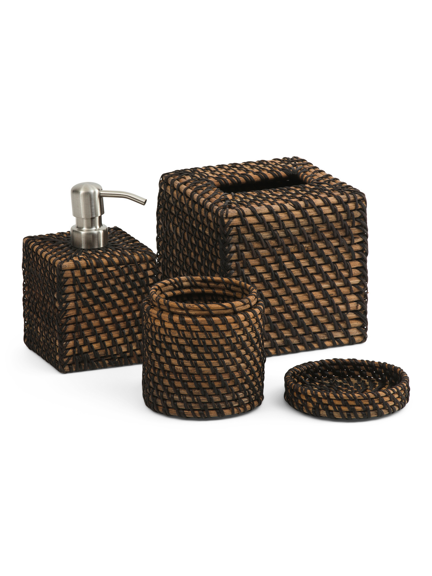 4pc Rattan Cienega Bath Amenities Set | TJ Maxx