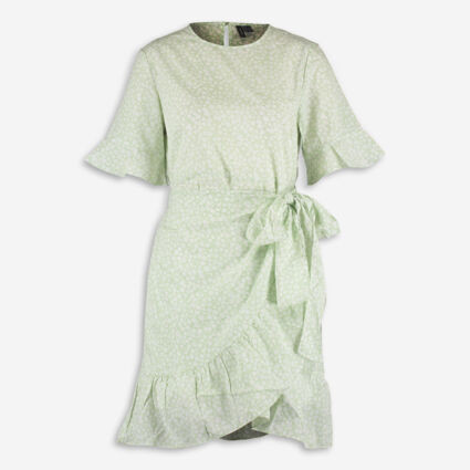 Green & White Floral Mini Dress | TK Maxx