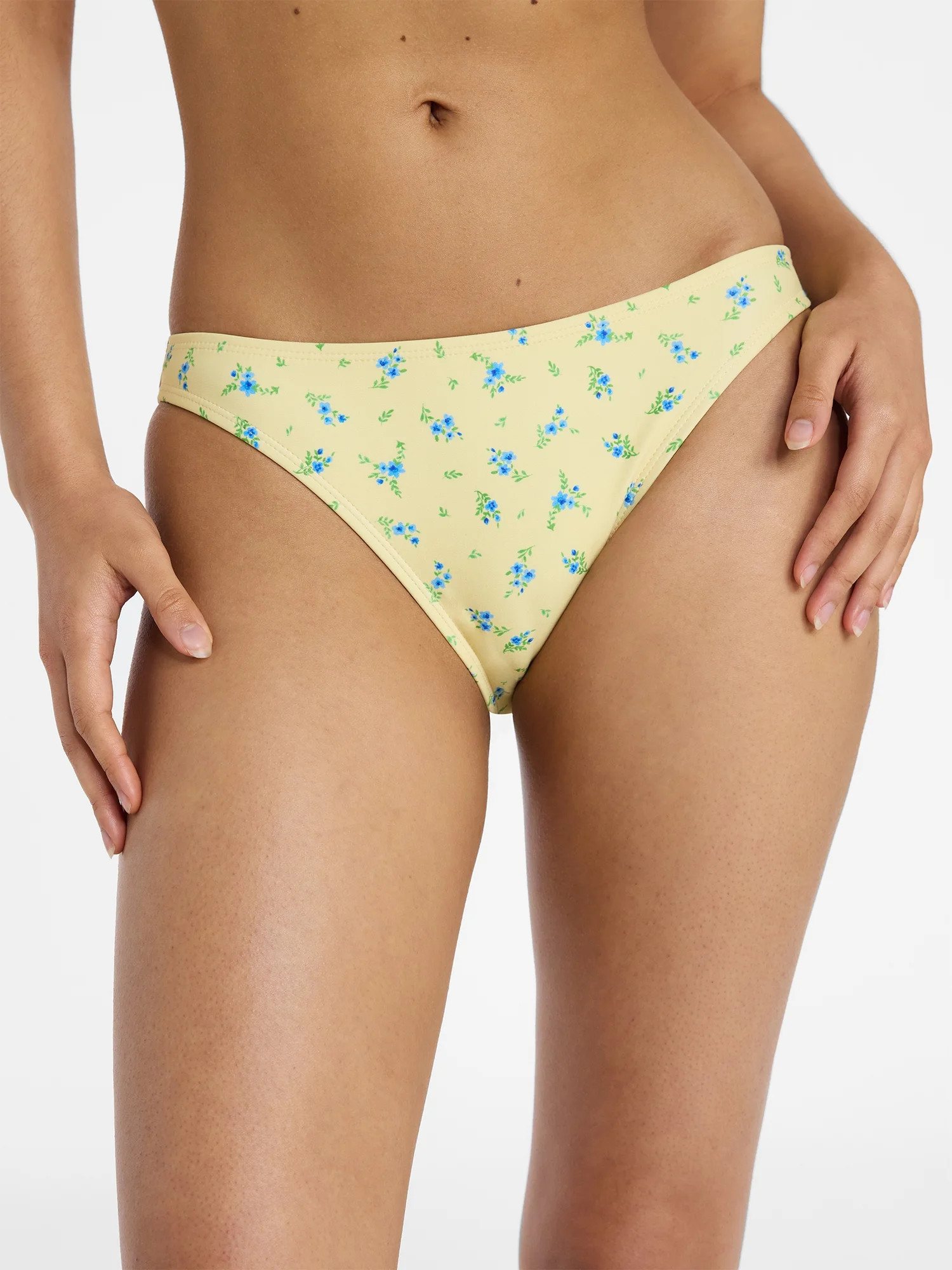 No Boundaries Femme Floral Print Hipster Bikini Bottoms, Women’s XXS-XXL | Walmart (US)