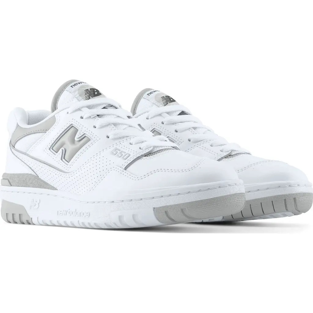 New Balance 550 Basketball Sneaker in White/Raincloud at Nordstrom, Size 9.5 | Nordstrom