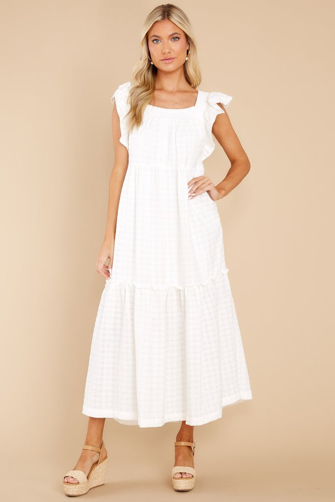 The Way To Love White Cotton Maxi Dress | Red Dress 