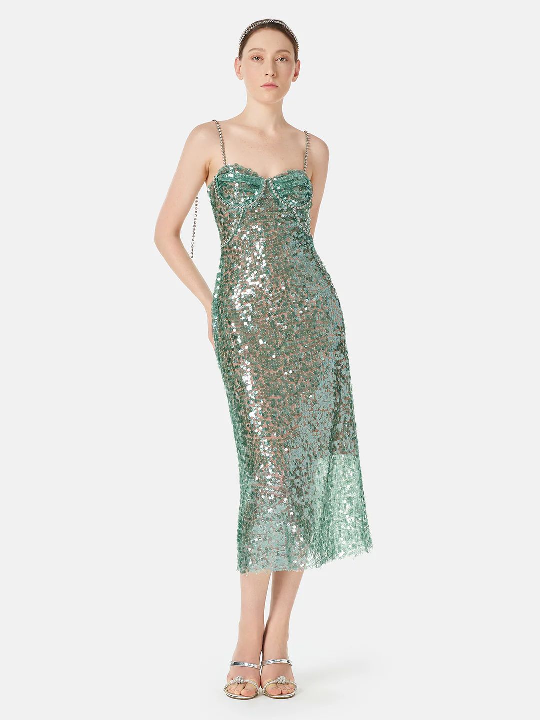 Handmade Sequin Shimmer A-Line Dress | Richradiqs