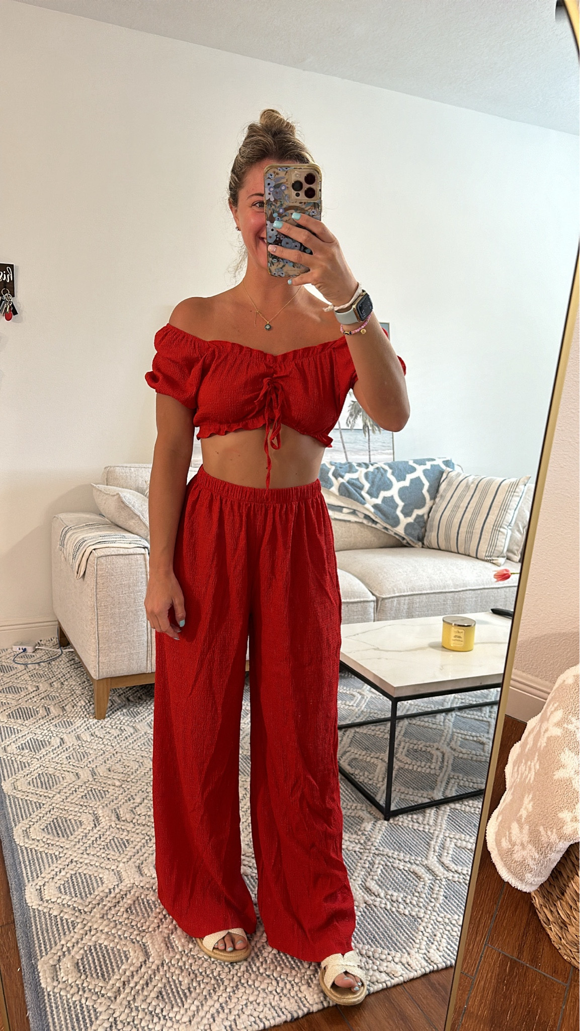 Cute outfit for the summer, vacation or date night! #shein #pantsset #croptop #summeroutfit #vacationoutfit #datenightoutfit #goingoutoutfit #girlsnightout #dolcevita #sandals

#LTKSaleAlert #LTKFindsUnder50