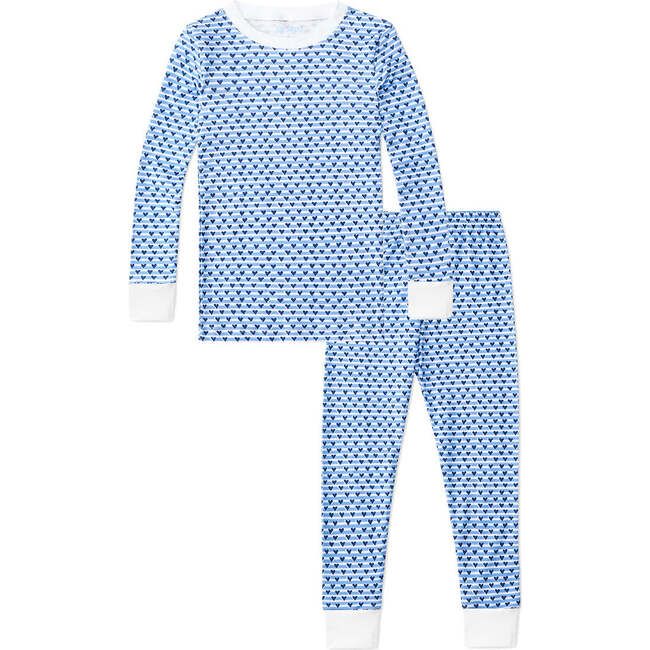 Sailor Hearts Two Piece Pajamas, Blue | Maisonette