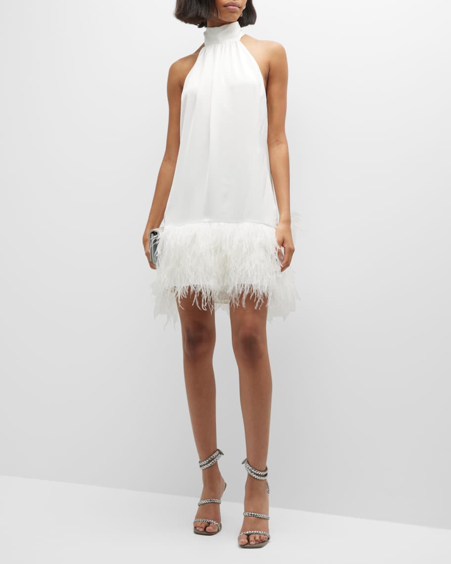 Danni Feather Mini Dress | Neiman Marcus