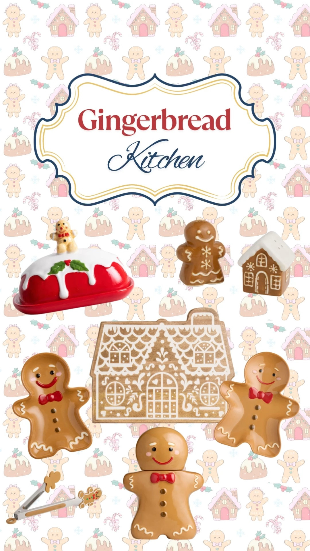 Make your Gingerbread Kitchen dream come true with these beautiful finds that include salt and pepper shakers, platters, spoon rest, butter dish, serving board and more !

#LTKHoliday #LTKfoodie #LTKSeasonal
