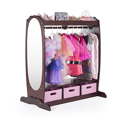 Guidecraft Dress Up Storage – Espresso: Kids' Costume Dresser, Armoire with Rack, Toy Bins and Full  | Amazon (US)