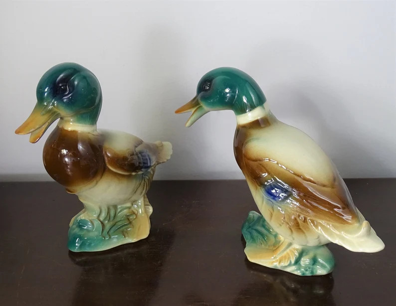 Set of 2 Vintage Mallard Duck Figurine Royal Windsor Copley - Etsy | Etsy (US)