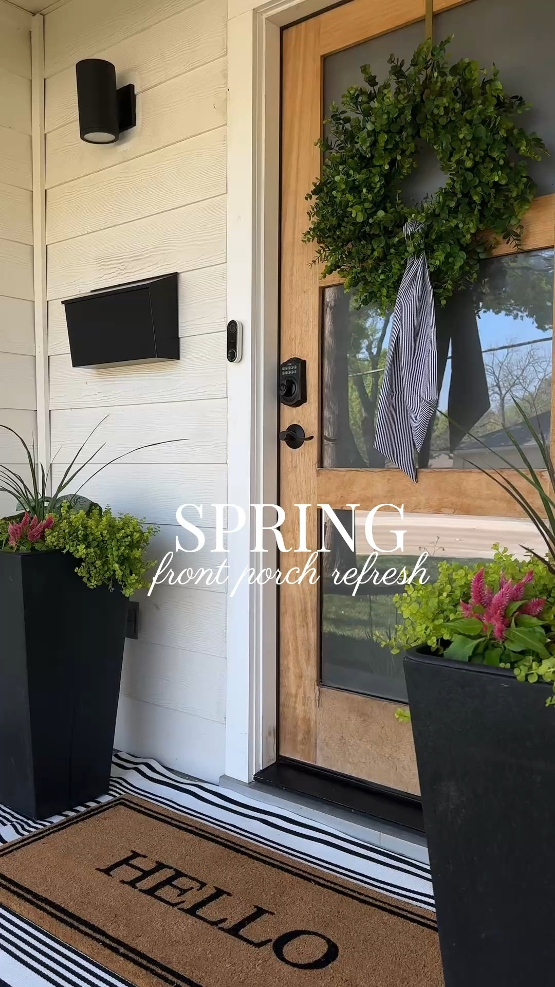 Front porch spring refresh 🤍

Just a few small decor changes & some plants can truly elevate a porch so much! 🌺🌱 I’m so impressed with the quality of this wreath!! So good & it’s on major sale right now on Amazon. 

#LTKSeasonal #LTKHome