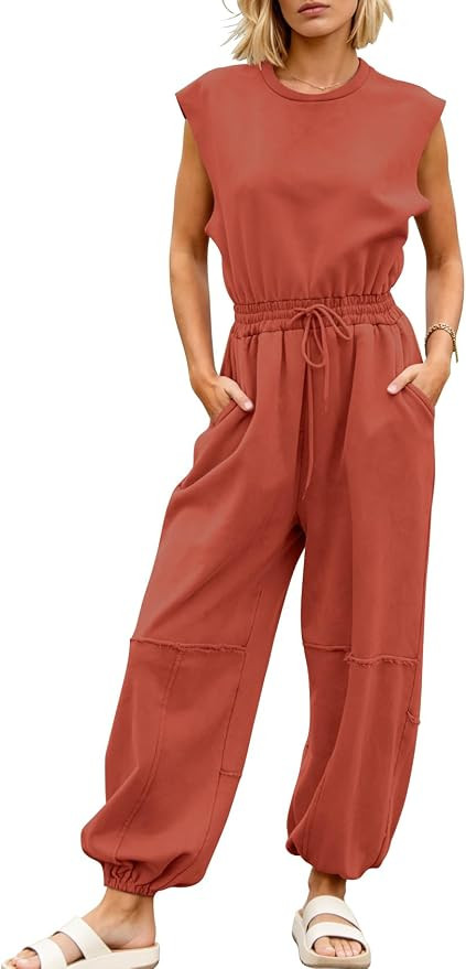 Jumpsuits for Women Casual Romper One Piece Outfits with Pockets | Amazon (US)