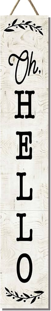 Ymaotrade Oh Hello Sign For Front Porch Standing (8"x48") Hello Fall Sign Welcome To Our Porch Si... | Amazon (US)