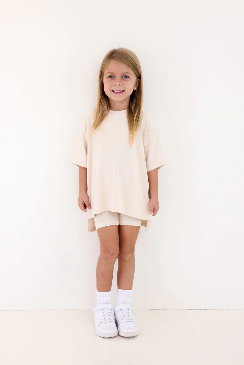 KIDS All Weekend Long Set Oatmeal | The Foxy Kind