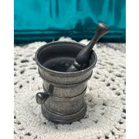 Vintage Pewter Miniature Mortar & Pestle | Etsy (US)