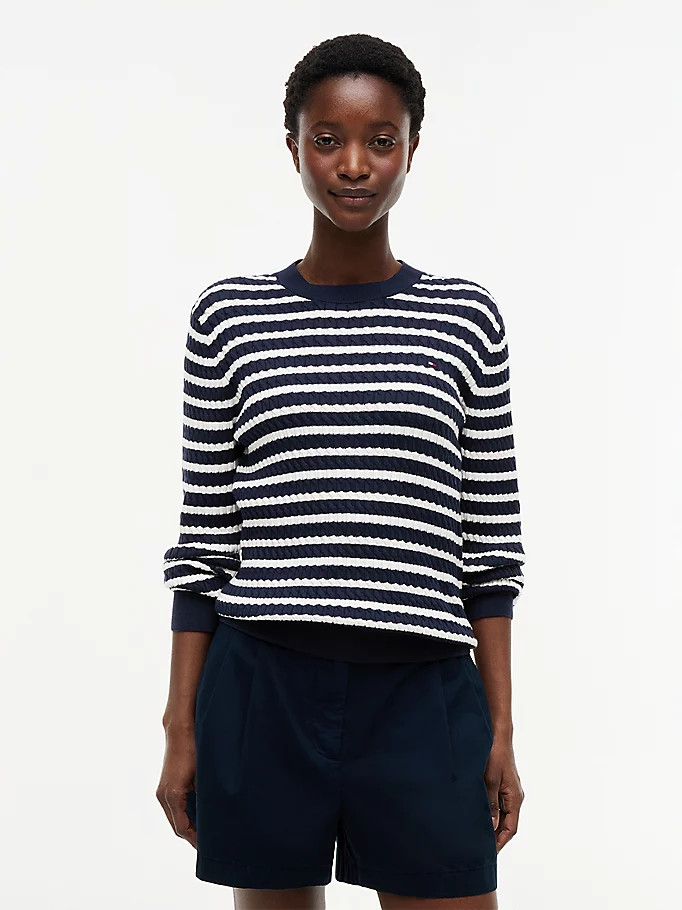Fine Cable Knit Crew Neck Jumper | Tommy Hilfiger UK
