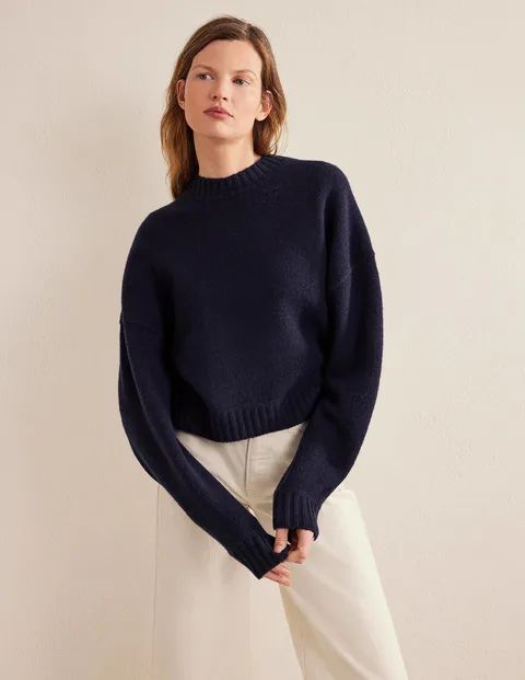 Brushed Wool Cropped Sweater | Boden (US)