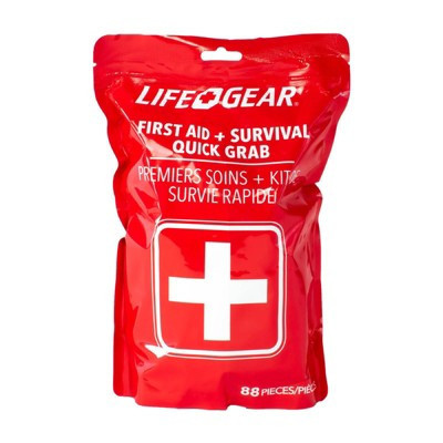 Life Gear 88pc Quick Grab First Aid Survival Kit: Emergency Supplies for Camping & Bug Out Bag | Target
