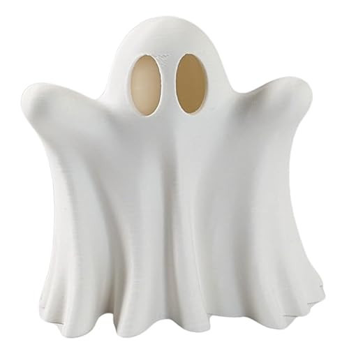 Light Up Ghost Decoration – LED Tea Light Halloween Decor – Cute Spooky Accent for Home, Mantel, Party & Table Centerpiece – Eco-Friendly PLA | Amazon (US)