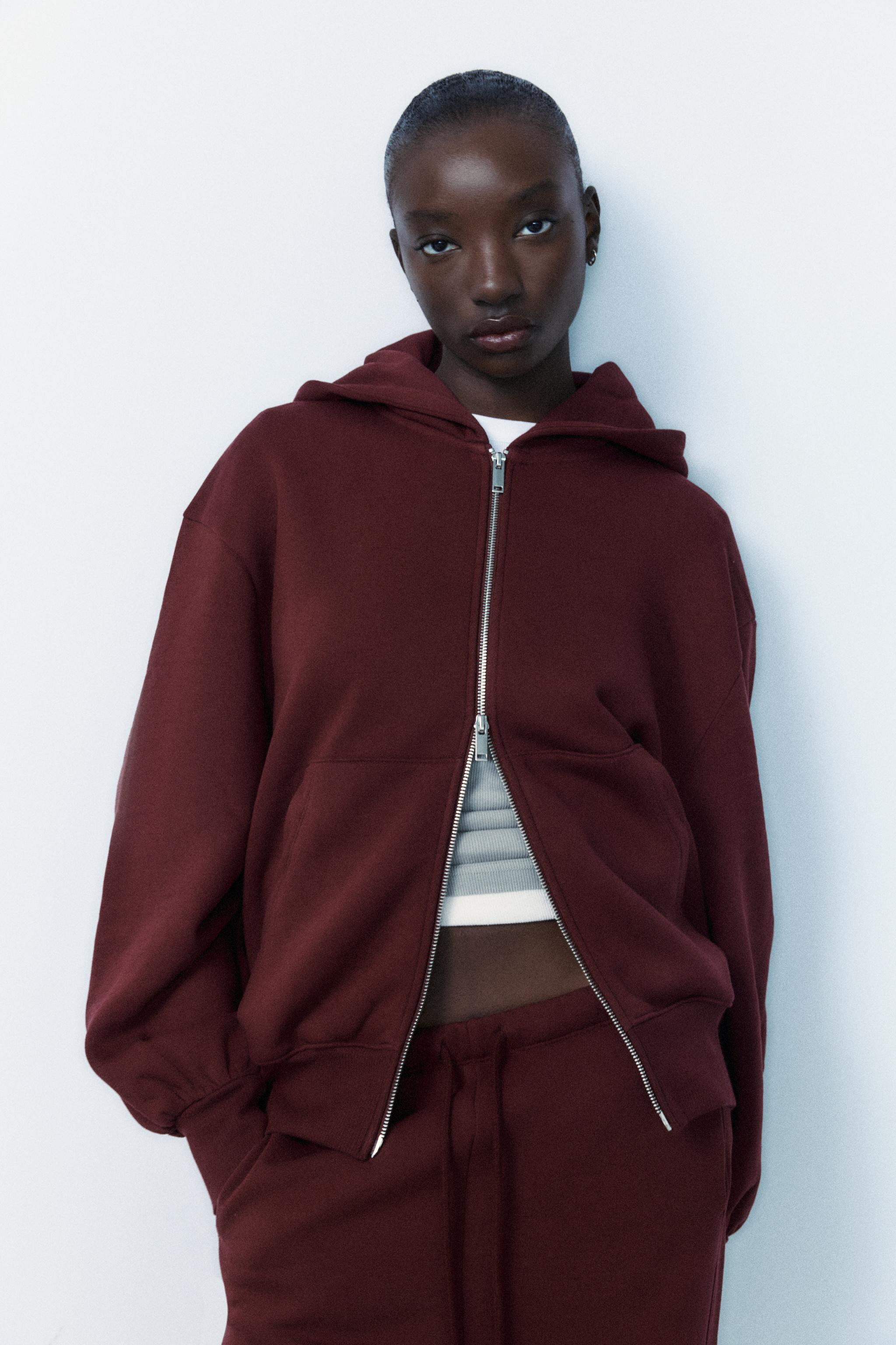 OVERSIZE ZIP-UP HOODIE | Zara UK