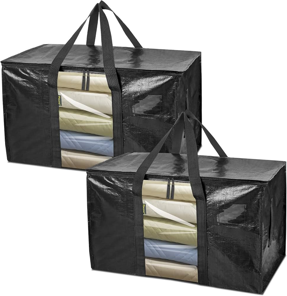 BALEINE 2-Pack Oversized Moving Bags with Reinforced Handles, Heavy-Duty Storage Tote Moving Supp... | Amazon (US)