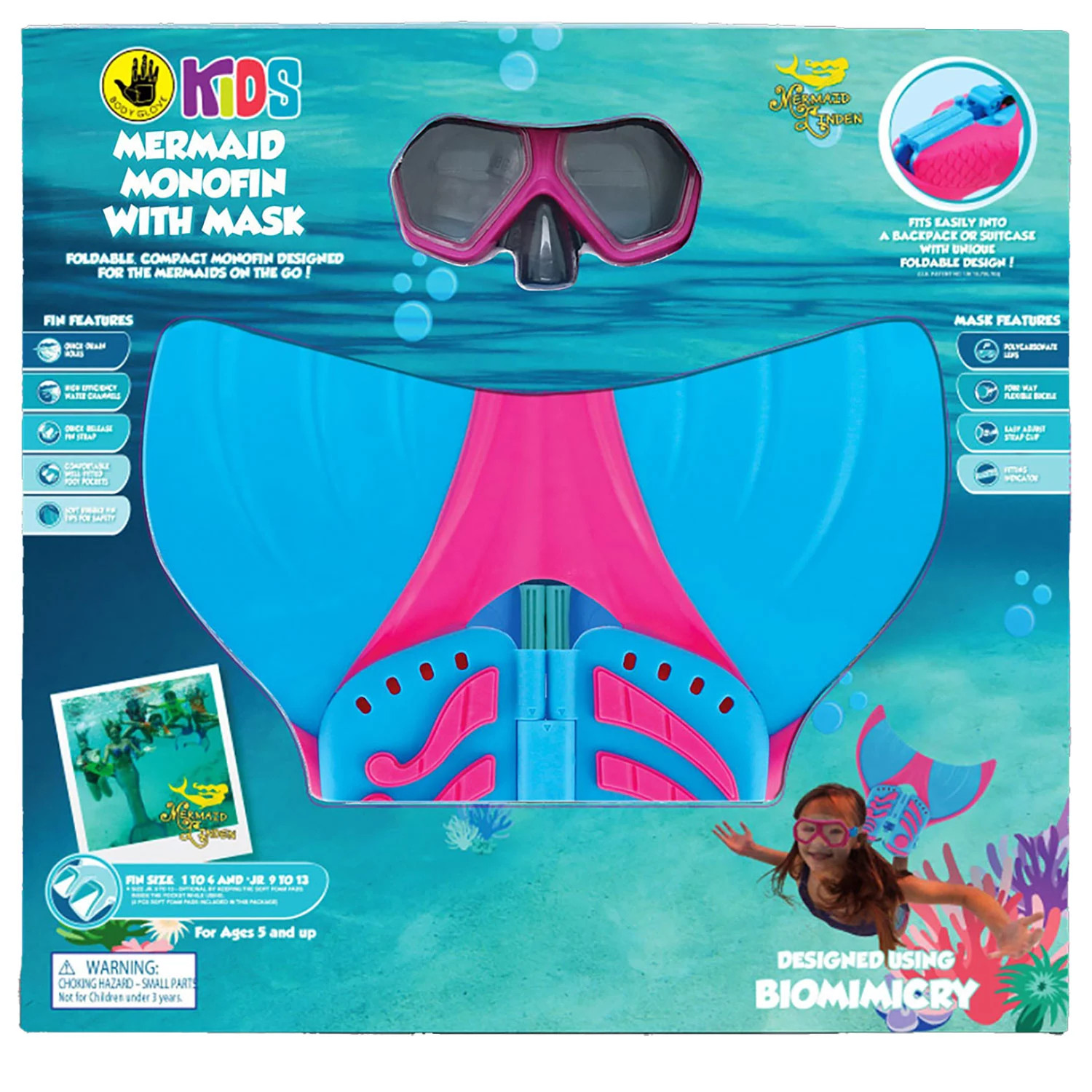 Body Glove Kids' Mermaid Fin with Mask | Sam's Club