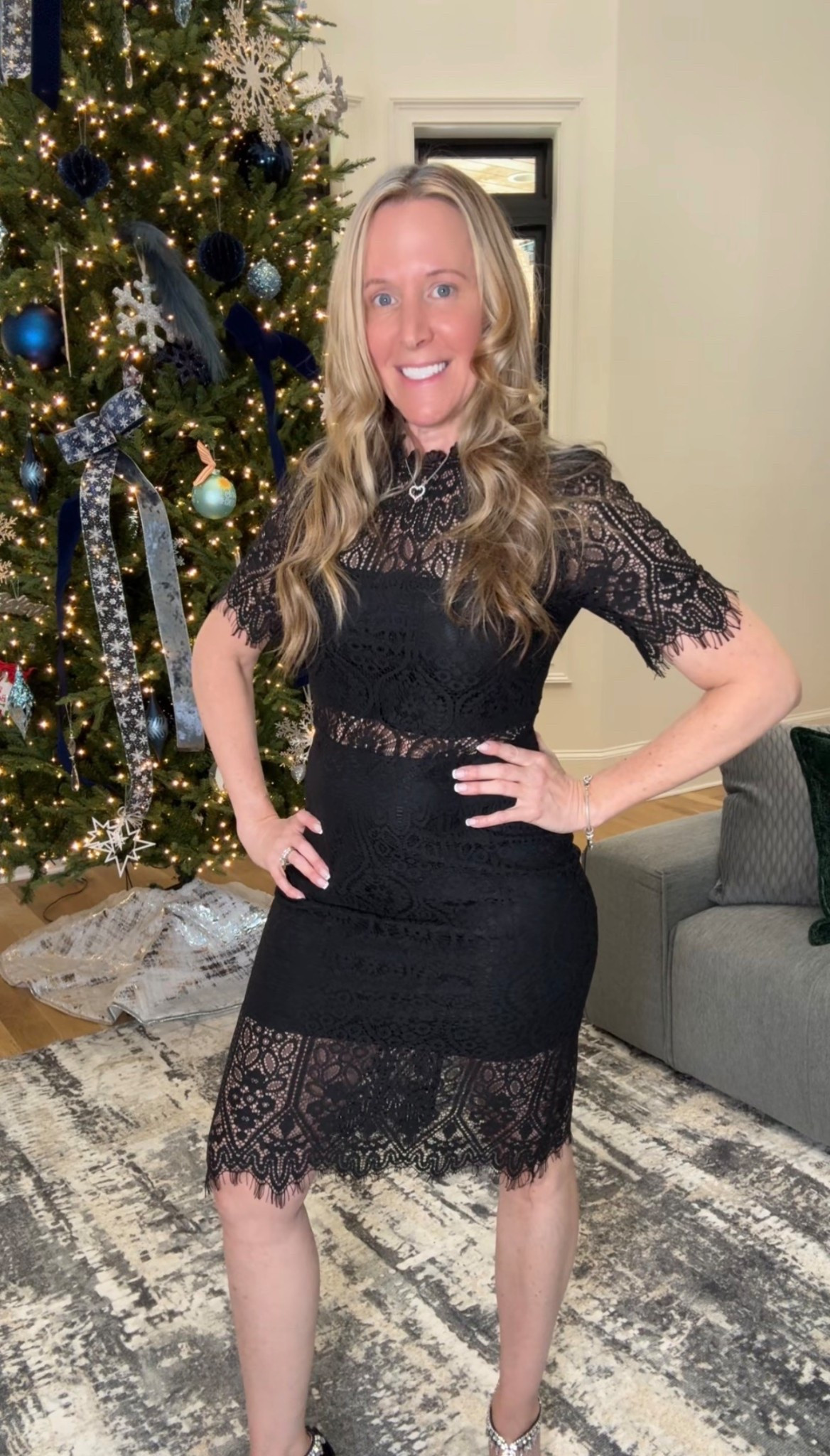 This is one of my favorite dresses in my closet! It’s great to wear for a holiday party or a wedding. It is truly stunning.. the best part it is affordable and high-quality. 

Holiday party dress, cocktail dress, black lace dress 

#LTKootd #LTKOver40 #LTKHoliday