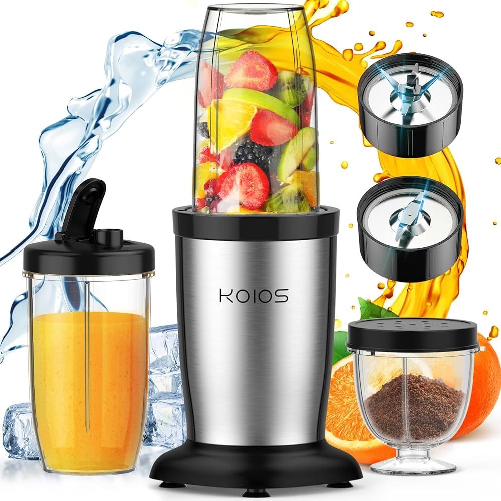 KOIOS 900W Personal Blender for Shakes and Smoothies, 11 Pieces Countertop Blender Grinder Combo ... | Amazon (US)