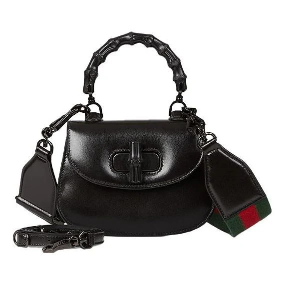 (WMNS) Gucci Bamboo 1947 Mini Top Handle Bag 'Black' 686864-10ODP-1060 | KICKS CREW