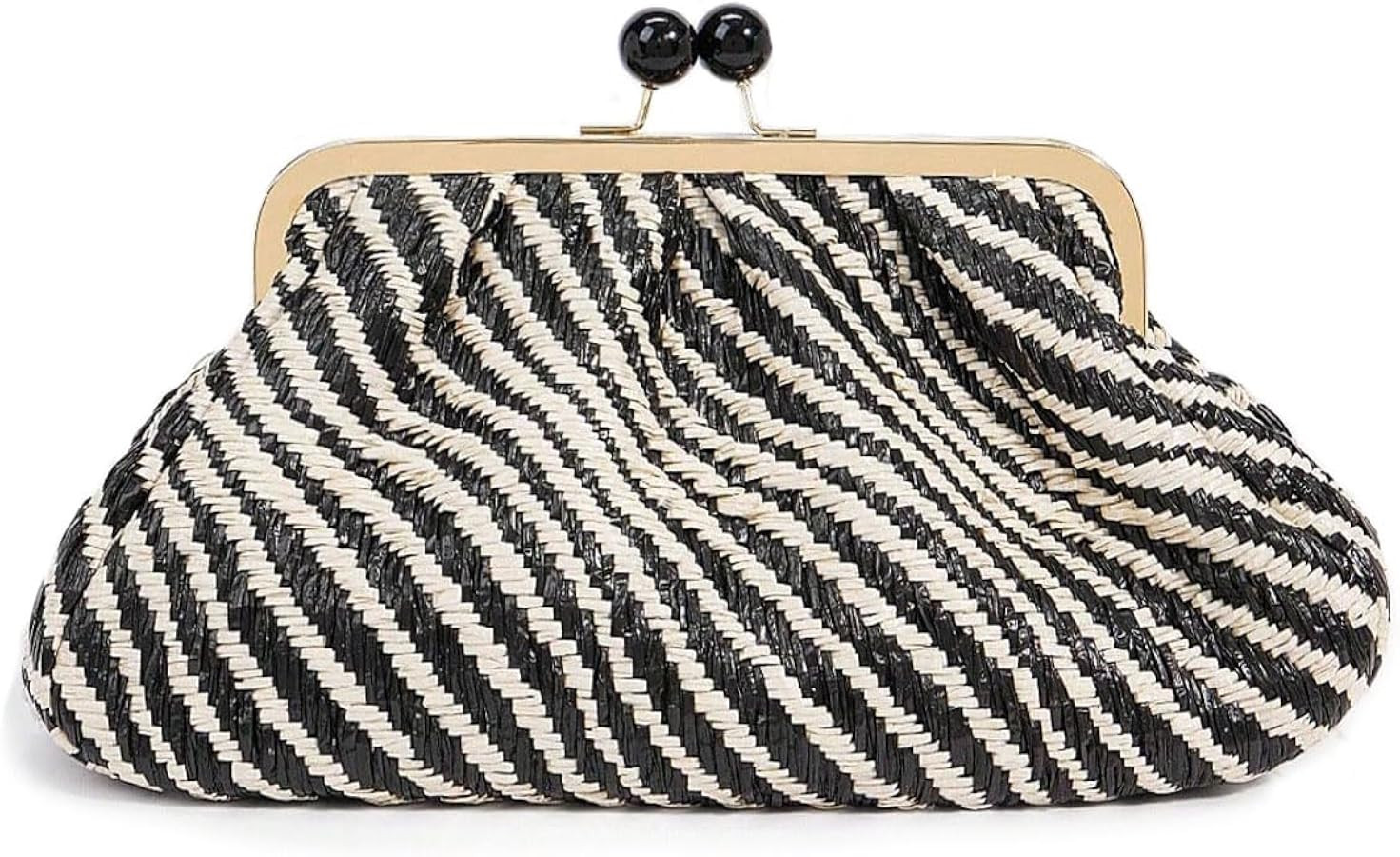 Straw Clutch Purse for Women, Classic Beach Clutch,Woven Summer Bag, Dumpling Wicker Handbag for ... | Amazon (US)