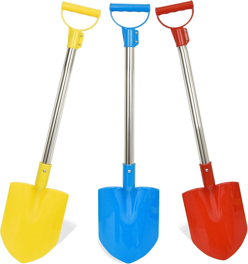 Beach Shovel Long Handle, 28" Sand Shovels for Beach Plastic Shovels for Oceanside Travel Digging... | Amazon (US)