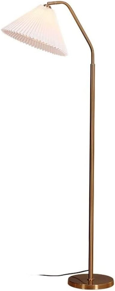 Tall Lamps for Living Room, Retro Brass Floor Light Fabric Lamp Shade Standing Lamp Living Room B... | Amazon (US)