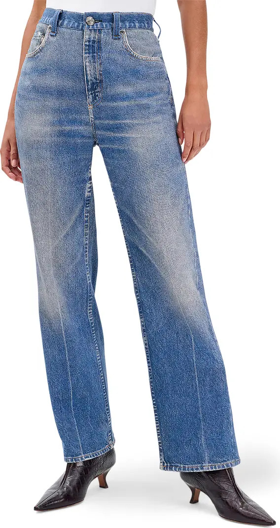 Miramar Shea Wide Leg Cotton Terry Sweatpant Jeans | Nordstrom