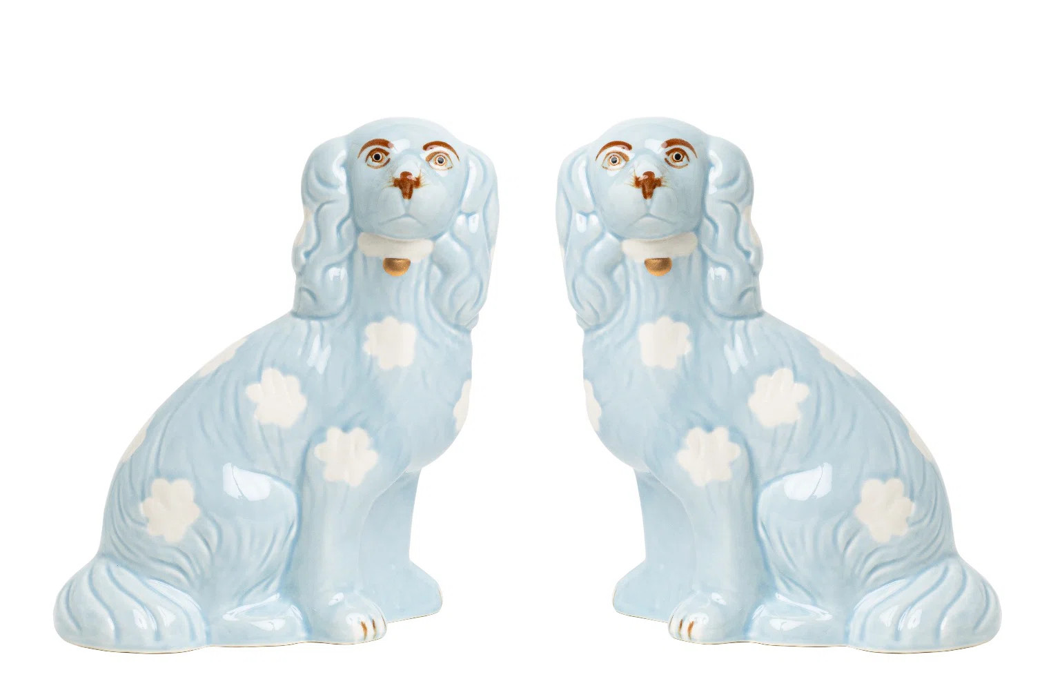 The Enchanted Home Pale Staffordshire Dogs Medium | Perigold | Perigold