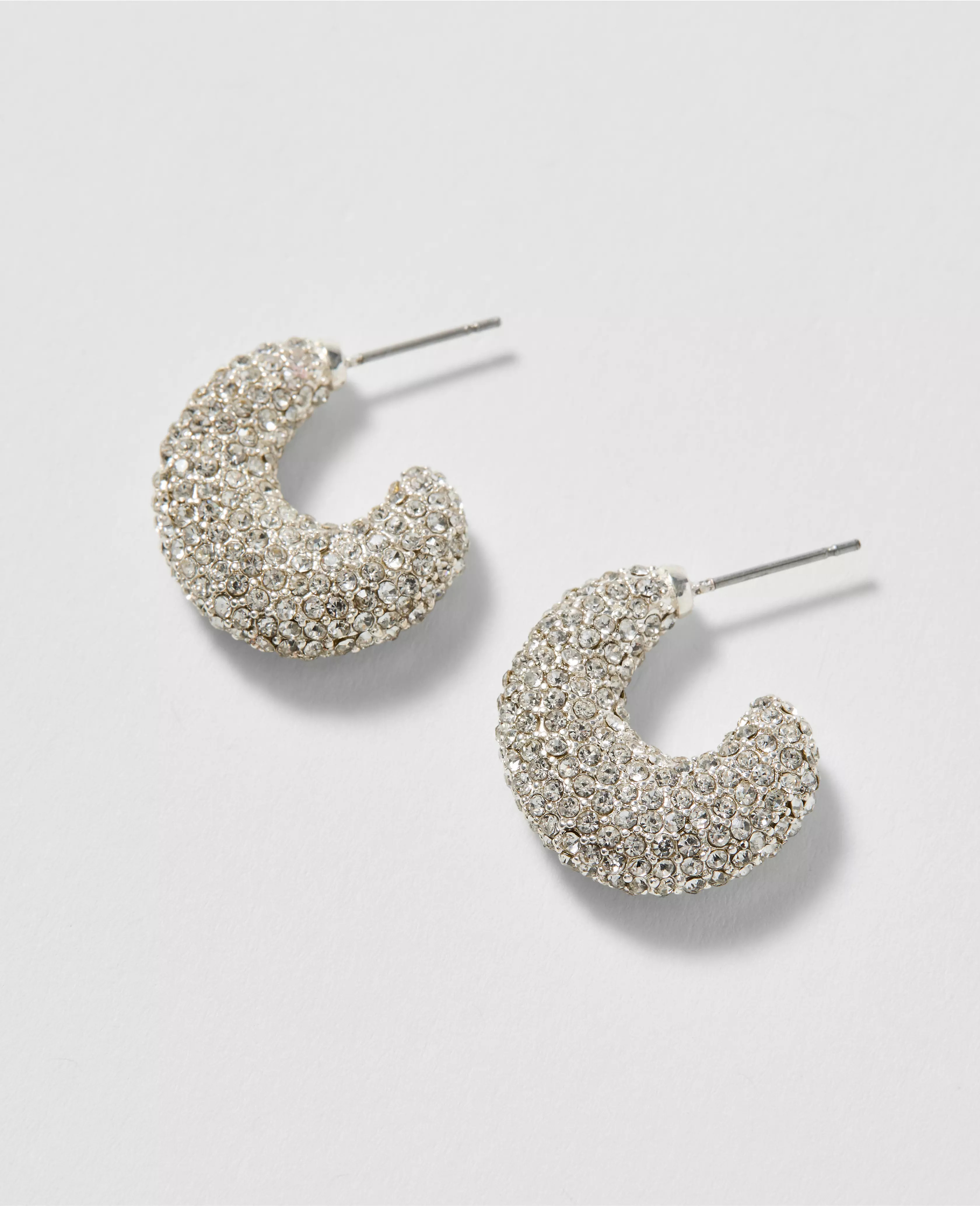 Pavé Hoop Earrings | Ann Taylor