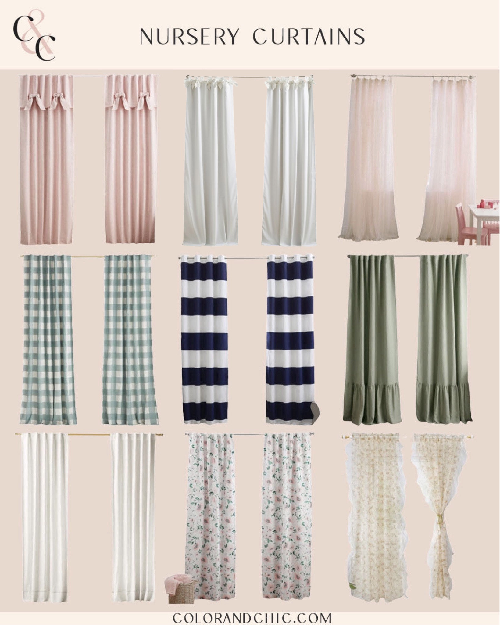 Nursery curtains that are adorable for baby girl or boy! I love the simplicity but uniqueness it gives 

#LTKHome #LTKStyleTip #LTKBaby