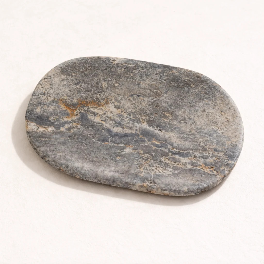 Oval Travertine Soap Dish | By Luxe B Co. | luxe bCO